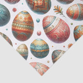 Papier Mousseline Vintage Easter Egg Pattern Holiday  (Détail)