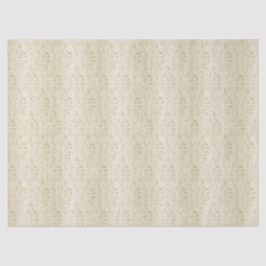 Papier Mousseline Vintage Elegant Ecru Antique Damask (Recto)