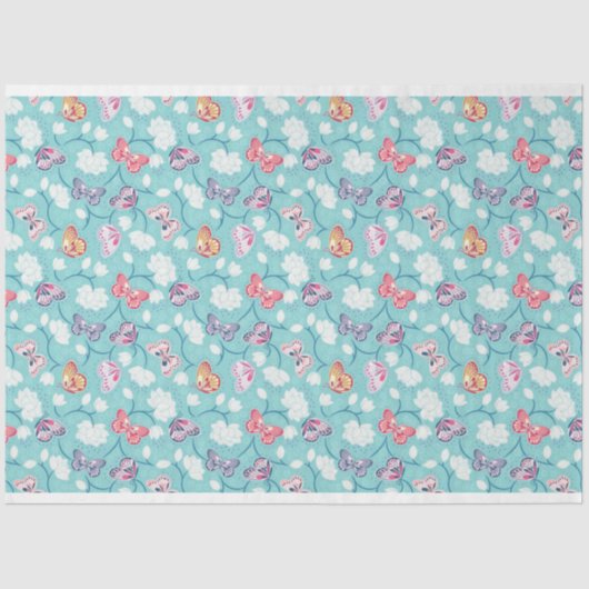 Papier Mousseline Vintage élégant Floral moderne (Recto)