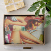 Papier Mousseline Vintage Été Plage Pin (Cadeau)