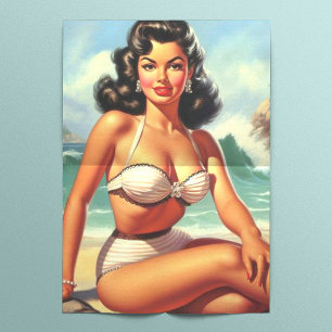 Papier Mousseline Vintage Été Plage Pin