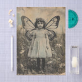 Papier Mousseline Vintage Fairy Girl Butterfly Wings (Artisanat)