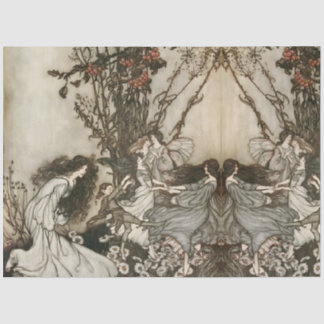 Papier Mousseline Vintage Fairytale Cottagecore Fairy Arthur Rackham