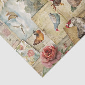Papier Mousseline Vintage Farmhouse Rooster Decoupage (Détail)