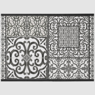 Papier Mousseline Vintage Ferme Maison Noir Blanc Mobilier Découpage