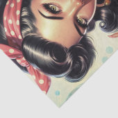 Papier Mousseline Vintage fille de beauté (Détail)