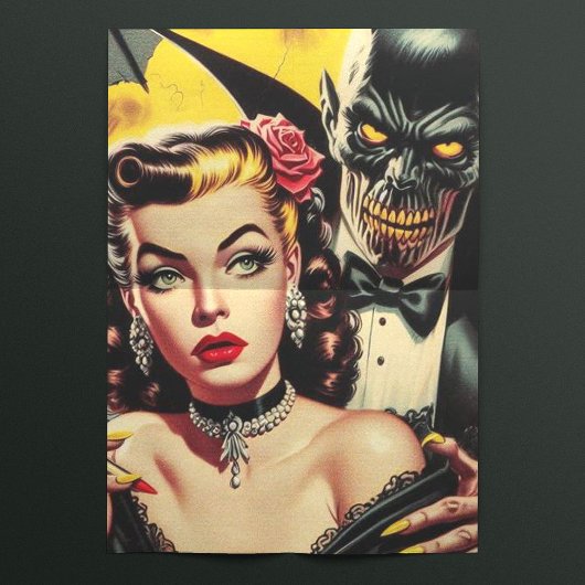 Papier Mousseline Vintage fille Déplaisante