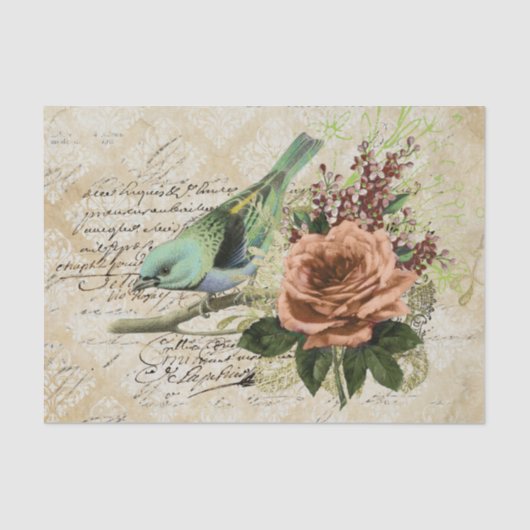 Papier Mousseline Vintage floral (Recto)