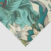 Papier Mousseline Vintage floral blanc brillant inspiré (Détail)