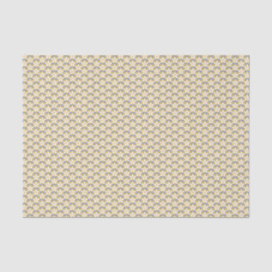 Papier Mousseline Vintage Floral bleu et jaune motif Jonquil