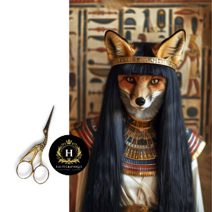 Papier Mousseline Vintage Floral Cléopâtre Égyptien Fox Découpage