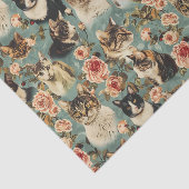 Papier Mousseline Vintage Floral Flower Motif (Détail)