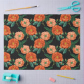 Papier Mousseline Vintage Floral Populaire (Artisanat)