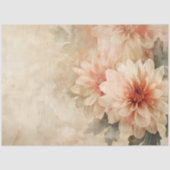 Papier Mousseline Vintage Floral Rustique Ephéméral Découpage (Recto)