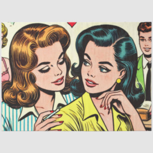 Papier Mousseline Vintage Girls Romance