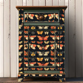 Papier Mousseline Vintage Gothic Specimen Dark Academia Moth