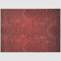 Vintage Grungy Rouge Floral Damask