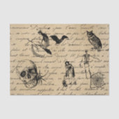 Papier Mousseline Vintage Halloween Goth Découpage Victorian (Recto)