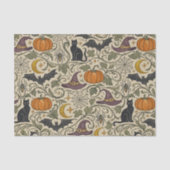 Papier Mousseline Vintage Halloween Scrollwork (Recto)
