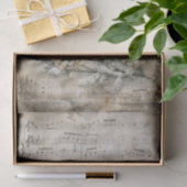 Papier Mousseline Vintage Inspired Pinecones on Sheet Music (Cadeau)