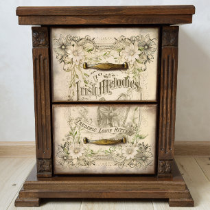 Papier Mousseline Vintage Irish Melodies Music Ephemera Decoupage