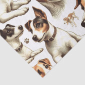 Papier Mousseline Vintage Jack Russell Terrier sans fil (Détail)