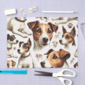 Papier Mousseline Vintage Jack Russell Terrier sans fil (Artisanat)