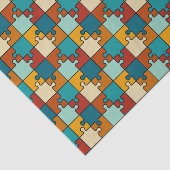 Papier Mousseline Vintage Jigsaw Puzzle Pièces Motif (Détail)