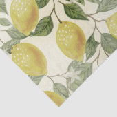 Papier Mousseline Vintage Lemons Feuille Botanique (Détail)