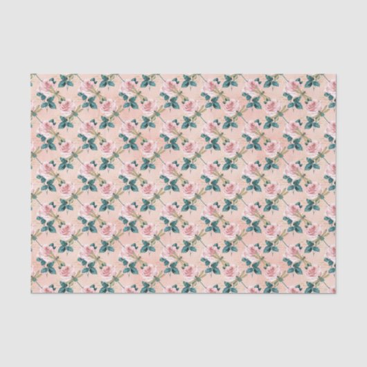 Papier Mousseline Vintage libellule florale Ephemera (Recto)