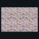 Papier Mousseline Vintage lignée de lavande rose Hydrangea<br><div class="desc">Ce papier tissulaire de style vintage présente des fleurs romantiques roses et lavande hydrangée. Parfait pour le enveloppement cadeau mariage ou pour des projets artisanaux incluant le découpage. Conçu par un artiste mondialement connu ©Tim Coffey.</div>