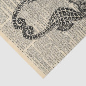 Papier Mousseline Vintage Love Heart Seahorses decoupage (Détail)