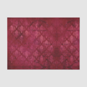Papier Mousseline Vintage Magenta Gold Damask Grunge Motif de textur