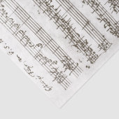 Papier Mousseline Vintage magnifique manuscrit Fugue 1700s (Détail)