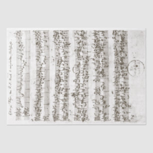 Papier Mousseline Vintage magnifique manuscrit Fugue 1700s