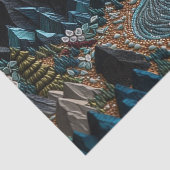 Papier Mousseline Vintage Mariage Boho Mountains Enveloppement Papie (Détail)