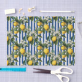 Papier Mousseline Vintage Mediterranean Lemons Decoupage (Artisanat)
