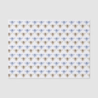 Vintage Miel Abeille Bleu et Or