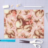 Papier Mousseline Vintage mignonne bébé éléphant Motif (Artisanat)