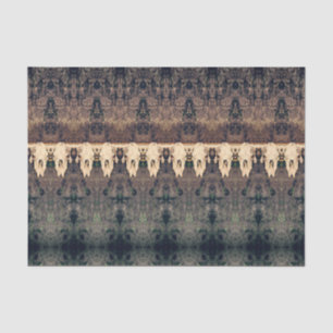 Papier Mousseline Vintage Motif tribal Brown Taureau de vache