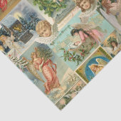 Papier Mousseline Vintage Noël Angel Tissu Papier Papier (Détail)