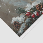 Papier Mousseline Vintage Noël Cheval Pony Découpage (Détail)