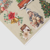 Papier Mousseline Vintage Noël Collage Or (Détail)