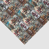 Papier Mousseline Vintage Noël Collage | Retro Holiday (Détail)
