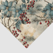 Papier Mousseline Vintage Noël Élégant Découpage gris rouge (Détail)