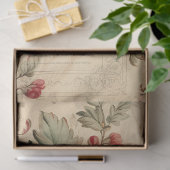 Papier Mousseline Vintage Noël Floral Ephémère Découpage (Cadeau)