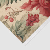 Papier Mousseline Vintage Noël Floral Ephémère Découpage (Détail)