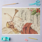 Papier Mousseline Vintage Noël Musique Angel Découpage (Artisanat)