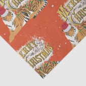 Papier Mousseline Vintage Noël Tiger & Joyeux Noël (Détail)