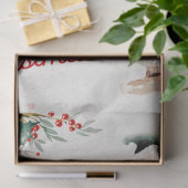 Papier Mousseline Vintage Noël Turquoise Père Noël Decoupage (Cadeau)